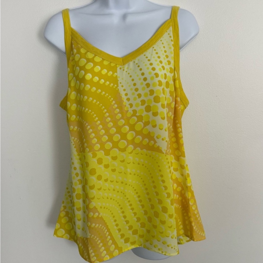 CAbi Yellow Dot Pattern Camisole